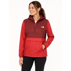 The North Face Fanorak WindWall Hooded Packable Anorak Jacket Women's M Red